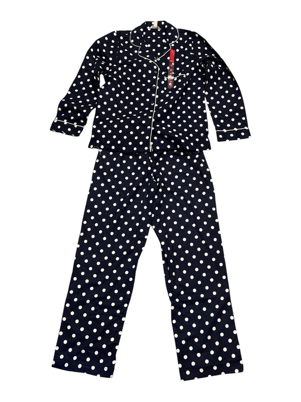 Nwt Charter Club Navy Blue and White Polka Dot Pajama Set Sz XS